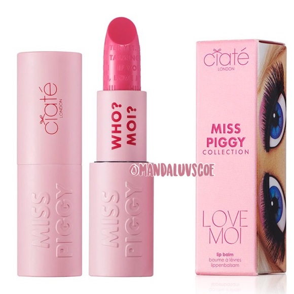 🎀 CIATÉ LONDON Love Moi Miss Piggy Pink Lip Balm - Picture 1 of 7